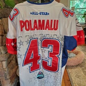 Polamalu Pro Bpql 2008 NFL Authentic Jersey with Blue and Gray Details